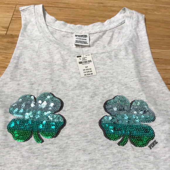 Victoria’s Secret PINK logo Shamrock Top - Picture 2 of 5